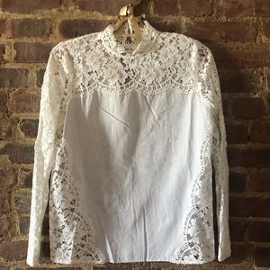 Sandro Lace Victorian Blouse